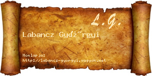 Labancz Györgyi névjegykártya