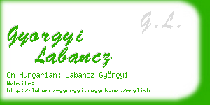 gyorgyi labancz business card