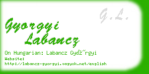 gyorgyi labancz business card